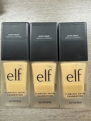 3 e.l.f. Flawless Satin Foundation Medium Coverage  81373 BEIGE ELF # 240 - Image 1 of 4