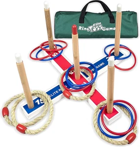 Ring Toss Games for Kids - Outdoor Yard Game for Adults & Family - Backyard Toys - Picture 1 of 12