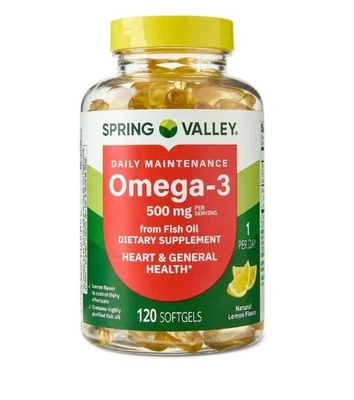 Spring Valley Daily Maintenance Omega-3 from Fish Oil 500 mg 120 Count - Image 1 of 4
