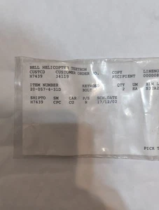 Bell Helicopter 20-057-4-31d Bolts Pk/2 Each New - Picture 1 of 6
