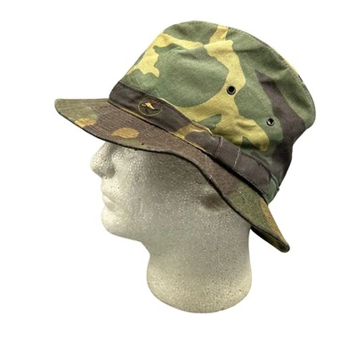 Vintage Boonie Hat Mens L Camo Made USA Military Jungle Outdoorcore Gorpcore 70s - Image 1 of 4