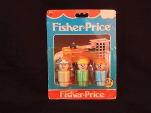 Selten Neu 3 Vintage 679 Fisher Price Little People Garage hilft Nachbarn - Bild 1 von 8