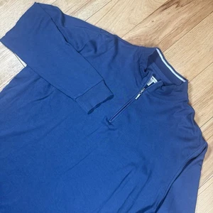 Peter Millar 1/4 Zip Mens XXL Pullover Navy Blue Sweater Casual Golf - Picture 1 of 8