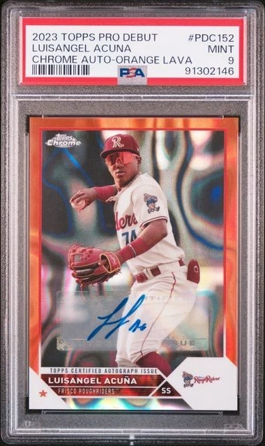 2023 Topps PRO Debut Luisangel Acuña Chrome Auto Orange Lava【16/25】 - Image 1 of 2