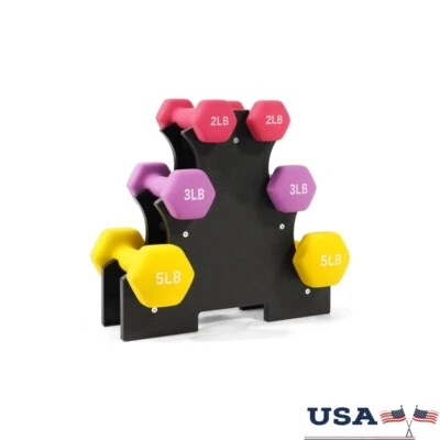Dumbbell Set W/ Stand Adjustable Weight Training Equipment Fitness Home Gym New - Image 1 of 4