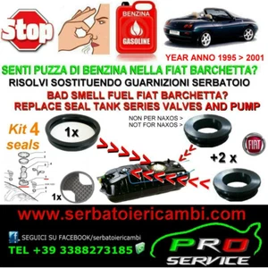 kit 4 Guarnizioni serbatoio FIAT BARCHETTA x Pompa sottopompa valvole 10201 - Imagen 1 de 1