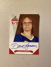 2011-12 Panini Pinnacle Fans of the Game Dave Hanson Auto #3 Slap Shot Red Wings