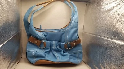 Tignanello Blue Pebbled Leather Medium Hobo Shoulder Bag Belted Purse - Image 1 of 4