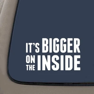Doctor Who It's Bigger on the Inside White Vinyl Decal Car Windows Laptop Tablet - Picture 1 of 2
