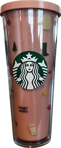 Starbucks Bando Tumbler 24oz, Reusable Cup, Pink Floral, BPA Free, Fall Design - Picture 1 of 9