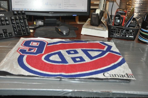 NHL Hockey club Montreal Canadiens HABS 2 Sided Flag Maurice rocket Richard + Cover