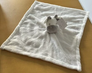 MOON & STARS WHITE COW BABY SOFT PLUSH COMFORTER DOUDOU TOY LARGE GIFT BNWT NEW - Picture 1 of 10
