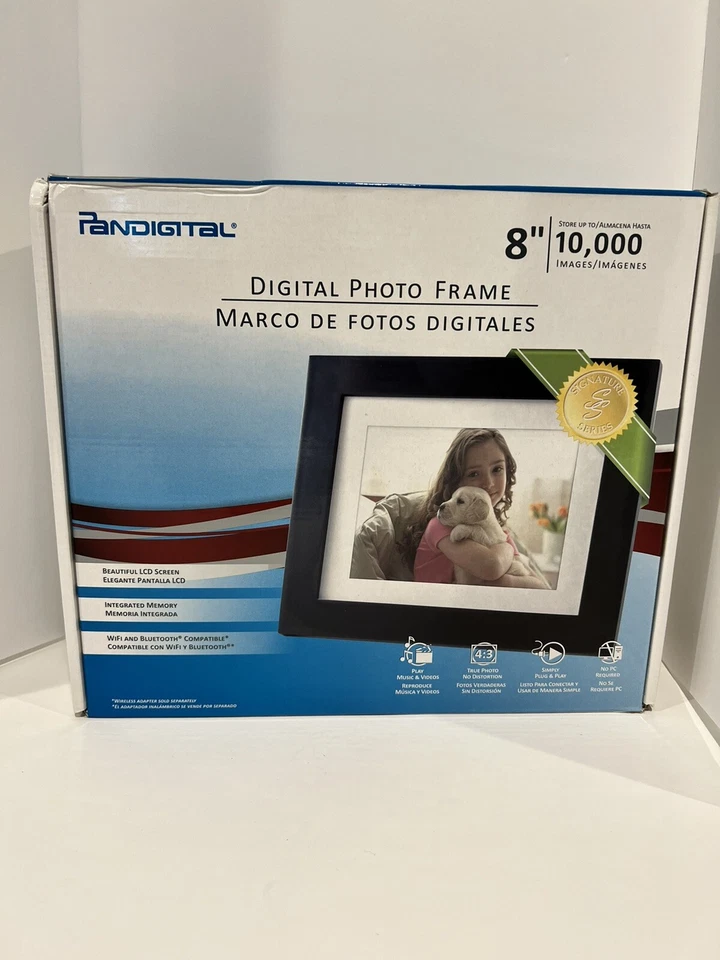 Pandigital PAN8004W01C 8" Digital Picture Frame New In Box - Image 1 of 1