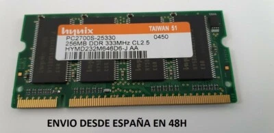 RAM 256MB PC2700S-25330 HYNIX, ENVIO 48H. - Imagen 1 de 2