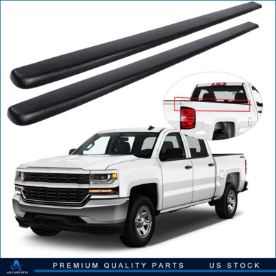 Fit  For 1999-2006 Chevrolet Silverado 1500 2 x Rail Caps Hood Molding Chrome Foto 1 de 4