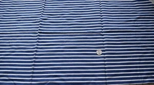 9494 Lg Pezzo Sacco mangime in cotone stampato vintage, strisce bianche/blu - Foto 1 di 1