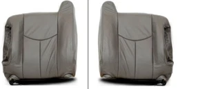 2003 2004 2005 2006 Chevy Tahoe Suburban Driver Top Back leather Seat Cover Gray - Picture 1 of 10