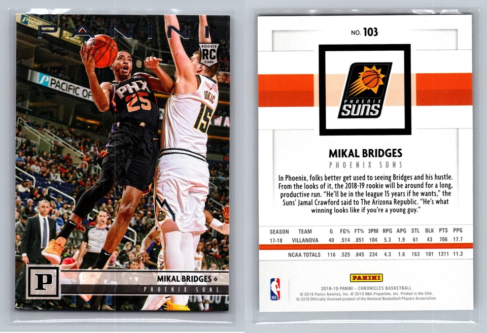 2018-19 Panini Chronicles #103 Mikal Bridges - Image 1 of 1