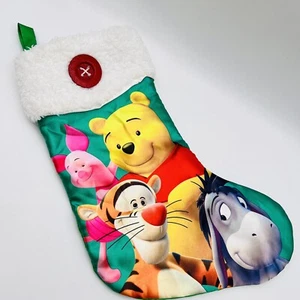 Disney Store Winnie The Pooh Piglet Tiger Eeyore Christmas Stocking 17” - Picture 1 of 11
