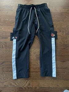 Louisville Cardinals Adidas Warmup Pants Men's Black NWT’S Size Large Dy5349 - Picture 1 of 8