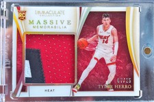 2019-20 Immaculate Tyler Herro Massive Memorabilia Jumbo Patch Rookie /25 SSP RC