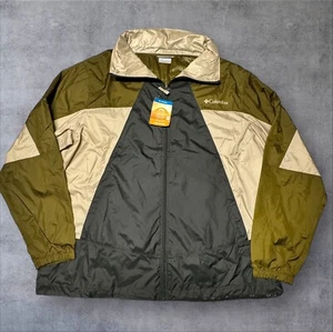 Columbia Men's Point Park Windbreaker Jacket Green Beige XL MSRP $109 NWT gorp - Picture 1 of 8
