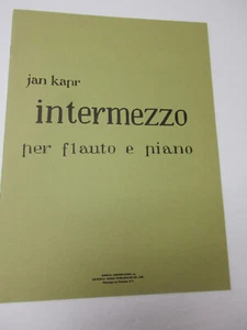 Jan Kapr Intermezzo für Flöte und Klavier Notenbuch Joshua Corporation 1972 - Bild 1 von 3
