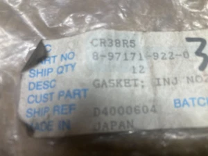 ONE(1) 8-97171-922-0 Gasket Isuzu Diesel Injector nozzle seal bronze gasket 4HE1 - Picture 1 of 4