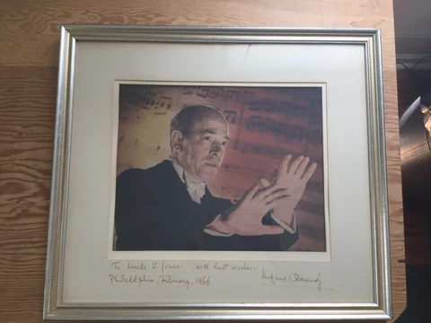 Eugene Ormandy Autographed Inscribed Color Photo 1966 Cover