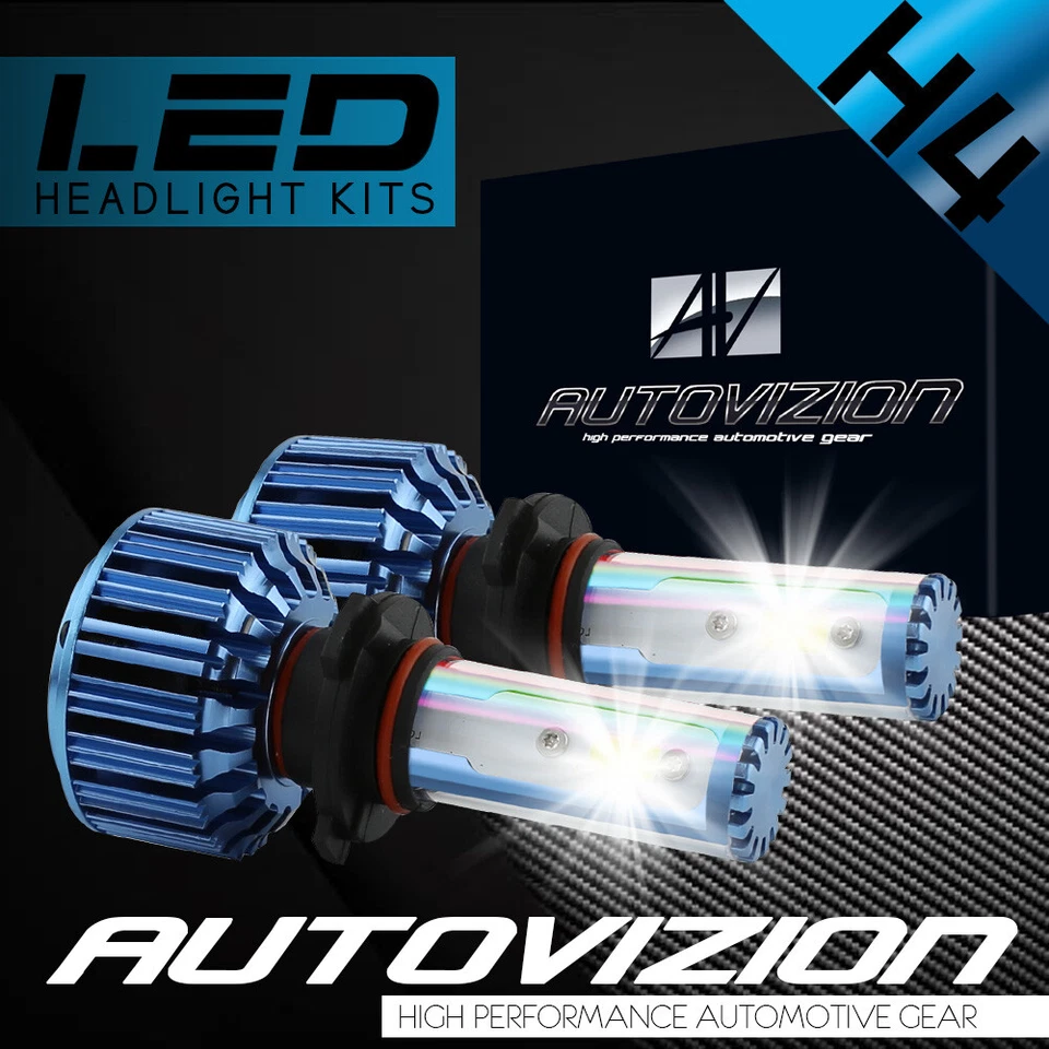 AUTOVIZION LED Headlight Conversion kit H4 9003 6000K for Nissan Micra 1984-1991 - Image 1 of 4