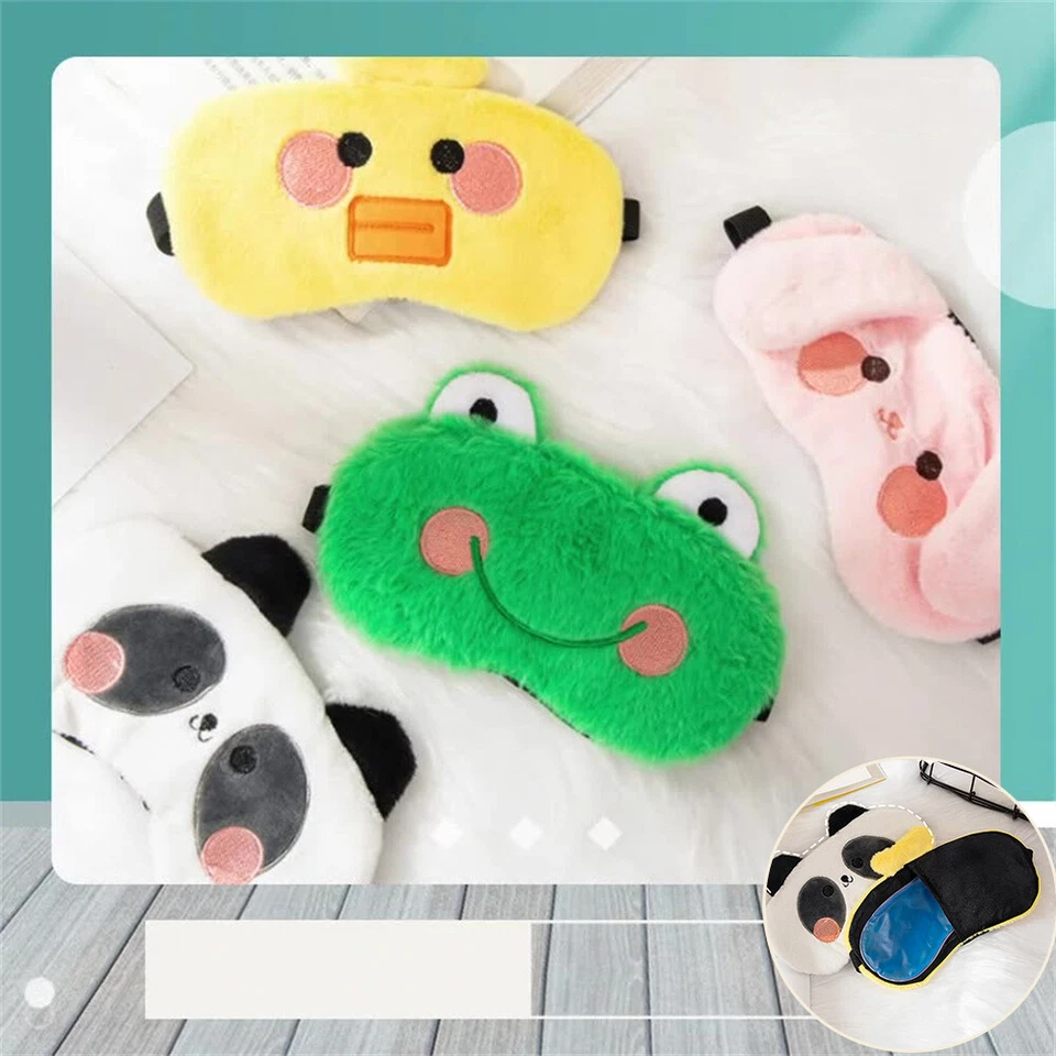 Eye Mask Cute Plush Ice Cream Cartoon Unisex Blackout Sleep Relieve Fatigue - Image 1 of 4