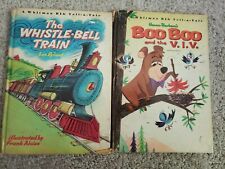 2 Vintage Whitman Books - BooBoo and V.I.V. 1965, The Whistle-Bell Train 1967