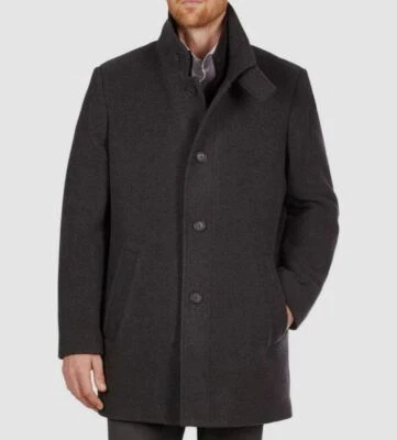 $396 Calvin Klein Para Hombre Gris Coleman Mezcla de Lana Abrigo Chaqueta Talla 42R Foto 1 de 2