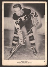 1939-40 MEL HILL Rookie HOCKEY Card OPC V301-1 Boston BRUINS Card #96 O-Pee-Chee