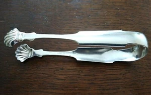 1830s W.P & H. Stanton Coin Silver Sugar Tongs/Nips Mono "MLH"  - Picture 1 of 8