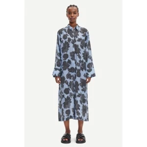 Samsoe Samsoe Gr. S Gitte Shirtkleid Floral Serenity Glow Blau Lyocell Mischung - Bild 1 von 16