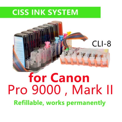 CIS CISS ink system for Canon Pixma Pro 9000 & Mark II cli-8 ink cartridge - Image 1 of 4