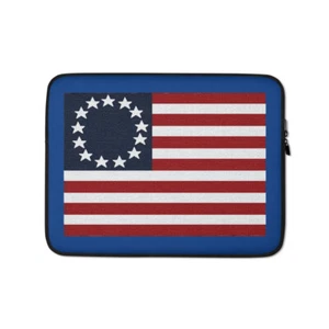 Betsy Ross 13 Sterne Kolonial USA Flagge Custom Laptop Computer Hülle 13 / 15 Zoll - Bild 1 von 3