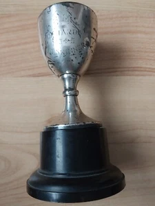 1934/5 A.S.M silver plated billiards trophy - Picture 1 of 3