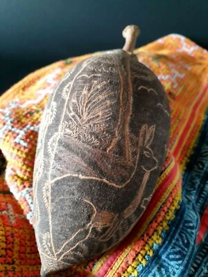 Old Australian Aboriginal Carved Kimberley Boab Nut …beautiful collection item - image 1 of 4