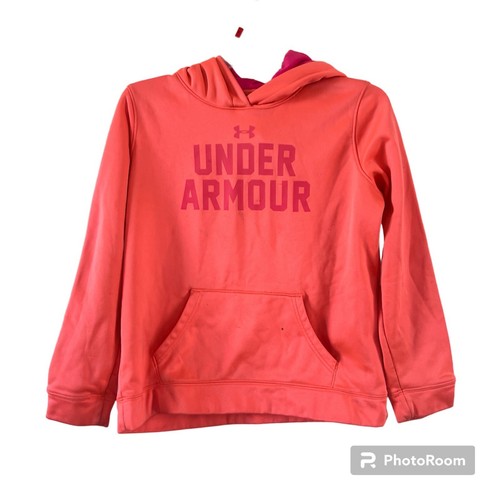 VETEMENTS Under Armour Felpa Rosa con Cappuccio Ragazza Grande Manica Lunga