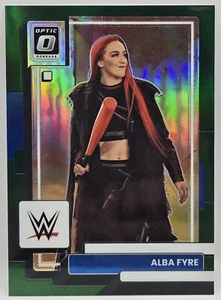 WWE 2023 PANINI CHRONICLES Alba Fyre DONRUSS OPTIC Green 37/75 - Picture 1 of 2