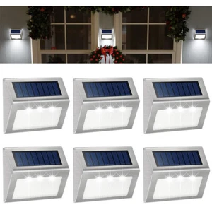 Solar Power Stairs Lights Outdoor Garden Pathway Wall Fence Deck Solar Step Lamp - Picture 1 of 21