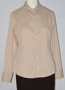 BANANA REPUBLIC Size S Beige Stretch Fitted Long Sleeve Button Down Shirt - Foto 1 di 1