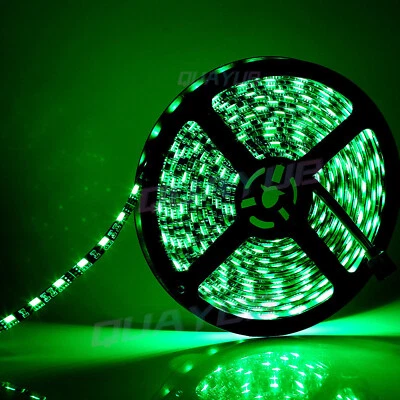 Bright 12V 16.4ft Green 2835 RGB Waterproof SMD 300 LED Flexible Strip light USA - Image 1 of 4