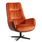 Luxury Office Armchair Chair Design Orange Leather Living Room Elegant Armchairs