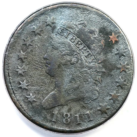 1811 S-287 R-2 ANACS VF 20 Details Classic Head Large Cent Coin 1c Cover