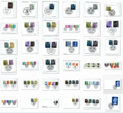 d17 - CHEAP 2006 - 2018 FINE USED DEFINITIVE S / MACHIN S ON PIECE - EX - FDC   - Image 1 of 3