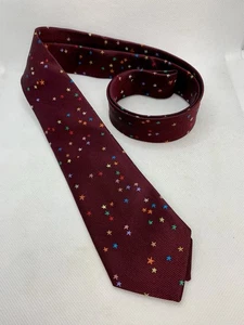 Paul Smith 100% Seide Krawatte Sterne Design 6 cm Made in Italy Geschenk Present - Bild 1 von 7