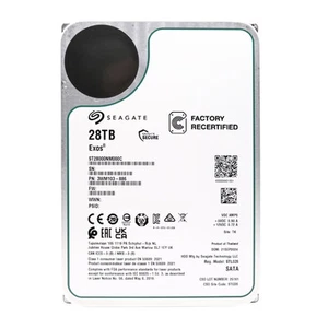 Seagate ST28000NM000C 28TB EXOS LFF 3.5in SATA 6G 7.2K HDD Factory Recertified - Bild 1 von 3